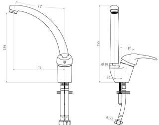 Смеситель для кухни Paulmark Holstein Ho212012-401 антрацит